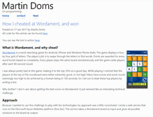 Tablet Screenshot of blog.martindoms.com